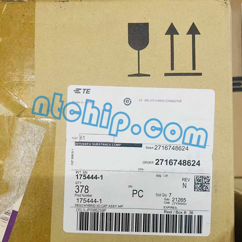 TE Connectivity AMP Connectors 175444-1 Package Original Label TE Connectivity AMP Connectors 175444-1 Package Original Label