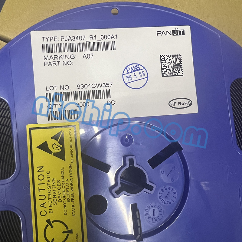 PANJIT PJA3407_R1_00001 Genuine Reel Label PANJIT PJA3407_R1_00001 Genuine Reel Label