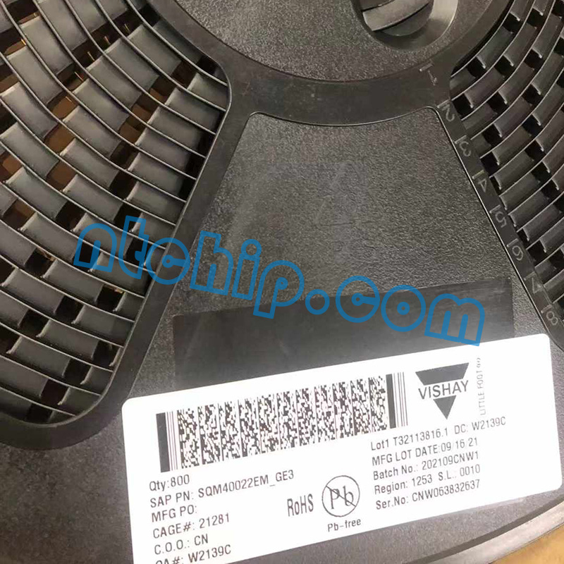Electro-Films (EFI) / Vishay SQM40022EM_GE3 Original Reel Label Electro-Films (EFI) / Vishay SQM40022EM_GE3 Original Reel Label