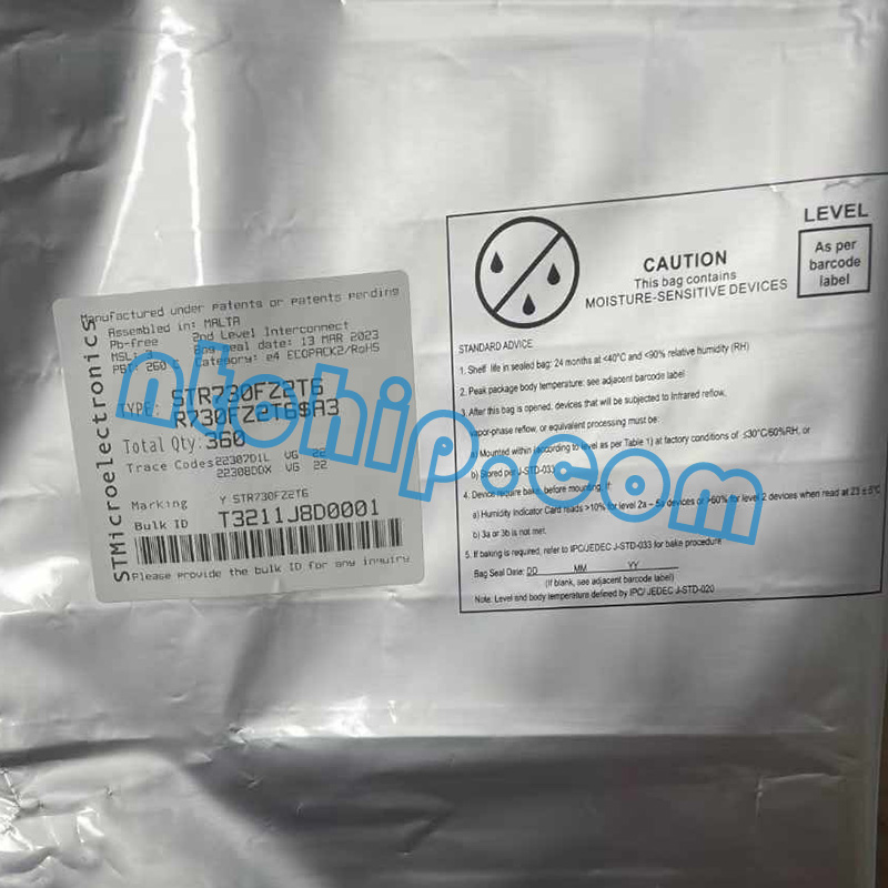 STMicroelectronics STR730FZ2T6 Package Original Label STMicroelectronics STR730FZ2T6 Package Original Label
