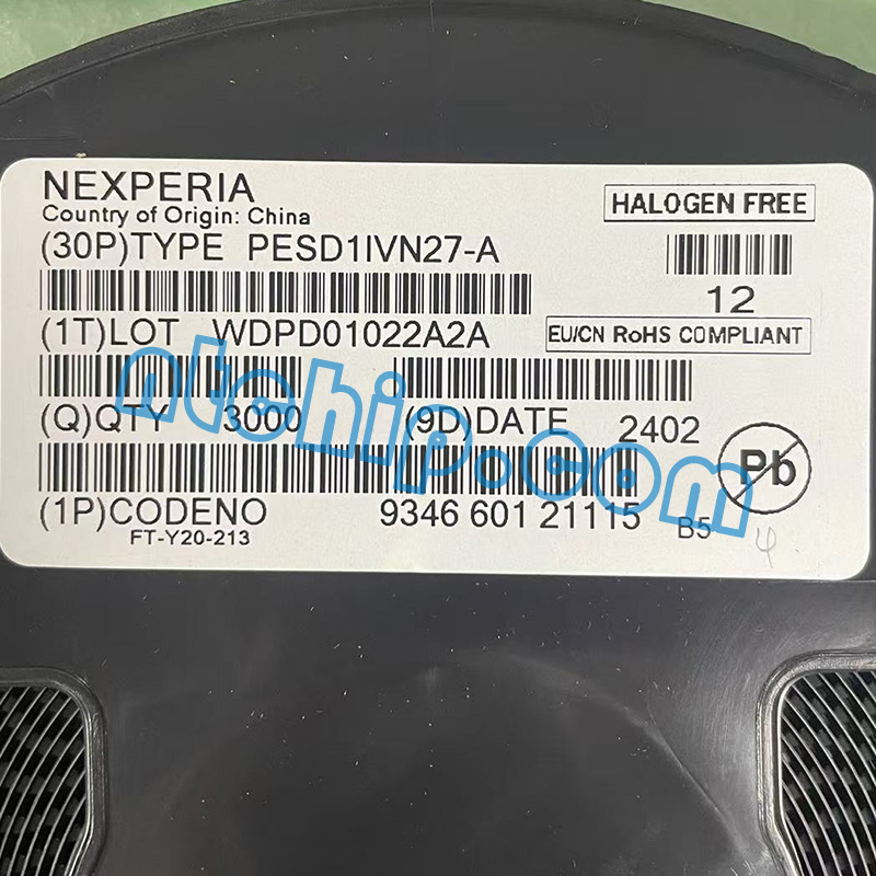 Nexperia PESD1IVN27-AX Original Reel Label Nexperia PESD1IVN27-AX Original Reel Label