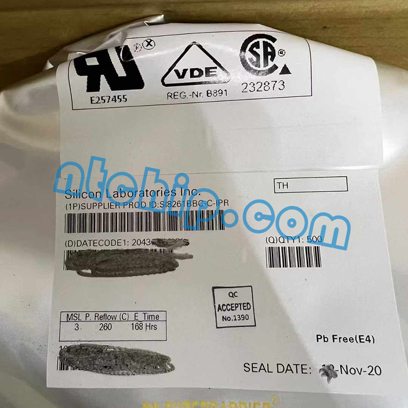 Silicon Labs SI8261BBC-C-IPR Package Genuine Label Silicon Labs SI8261BBC-C-IPR Package Genuine Label