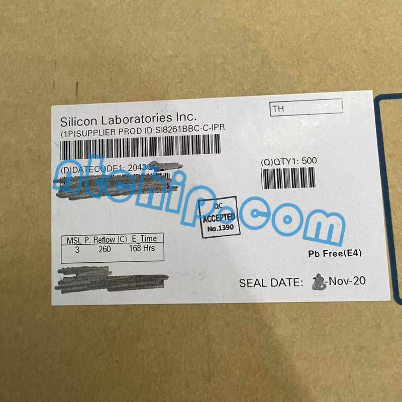Silicon Labs SI8261BBC-C-IPR Original Package Label Silicon Labs SI8261BBC-C-IPR Original Package Label