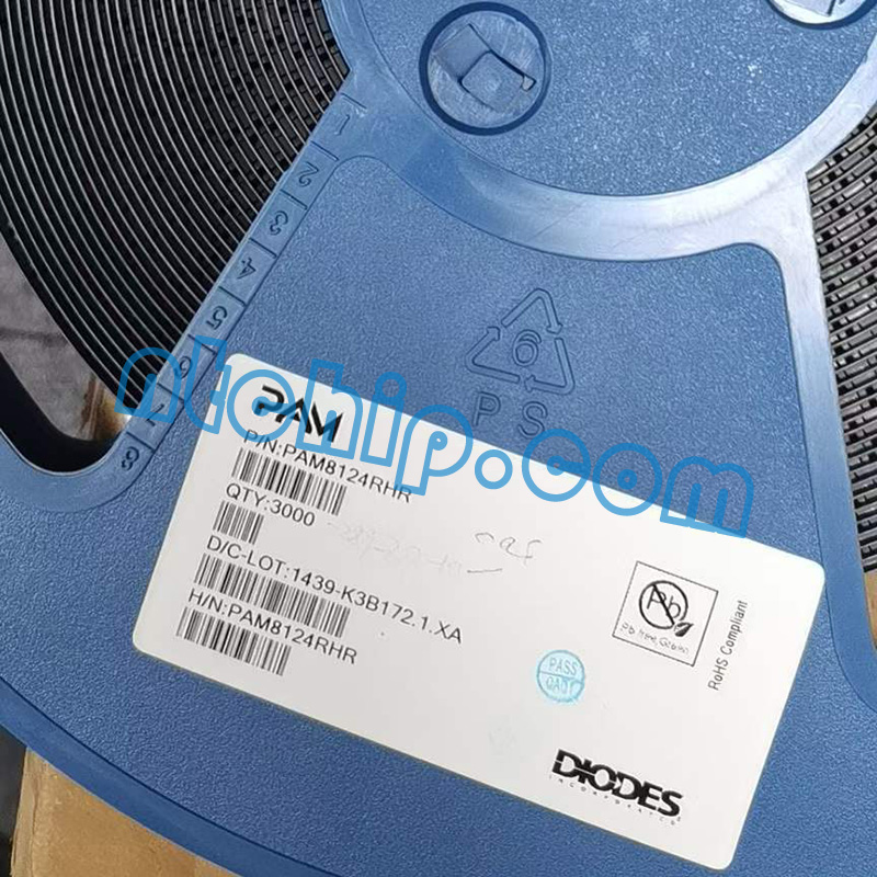 Diodes Incorporated PAM8124RHR original reel label