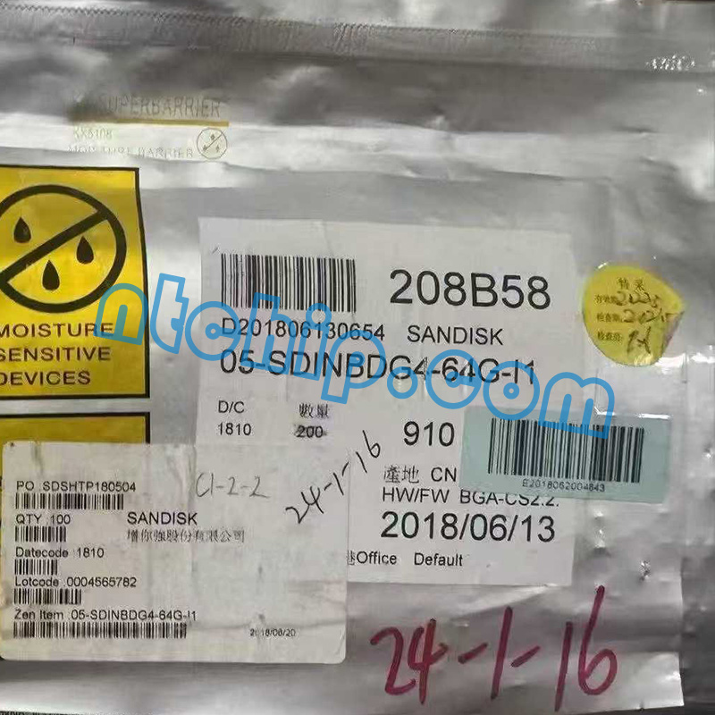 SanDisk SDINBDG4-64G-I1 original package label