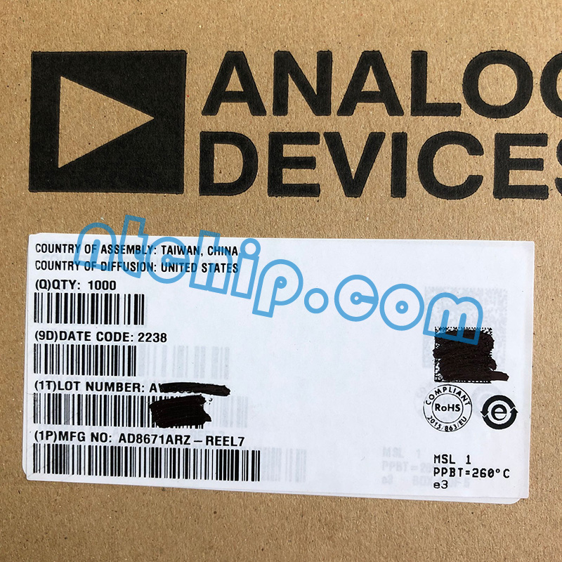 Analog Devices Inc. AD8671ARZ-REEL7 original package label