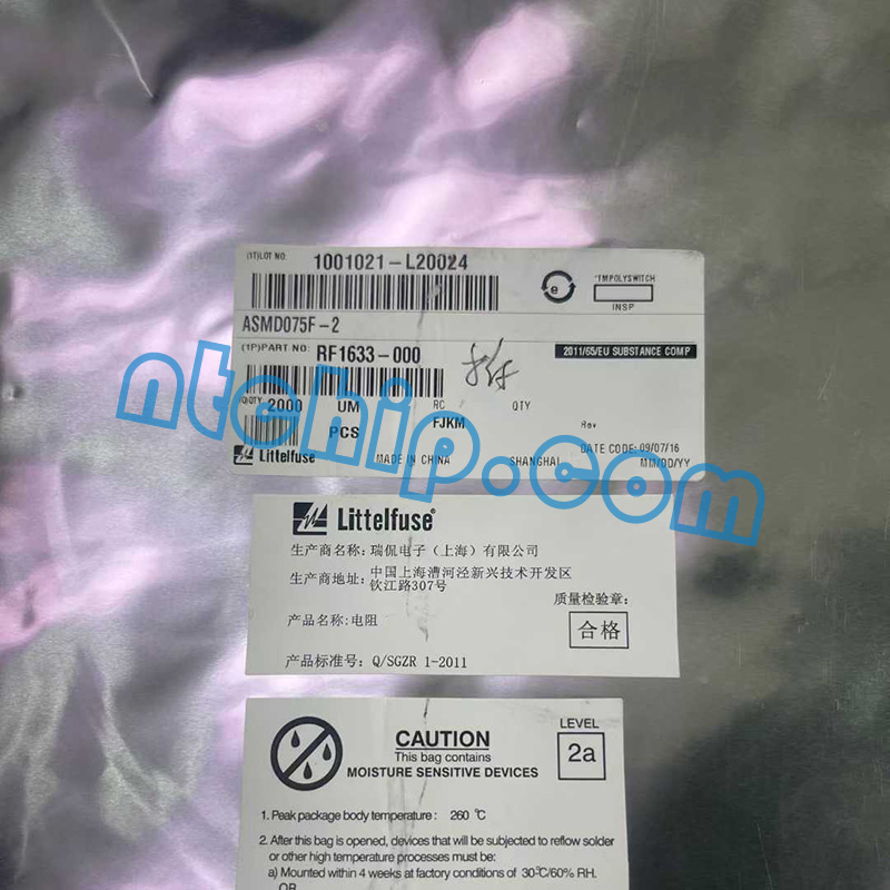 Littelfuse Inc. ASMD075F-2 original package label