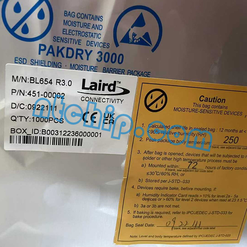 Laird Technologies BL654 original package label