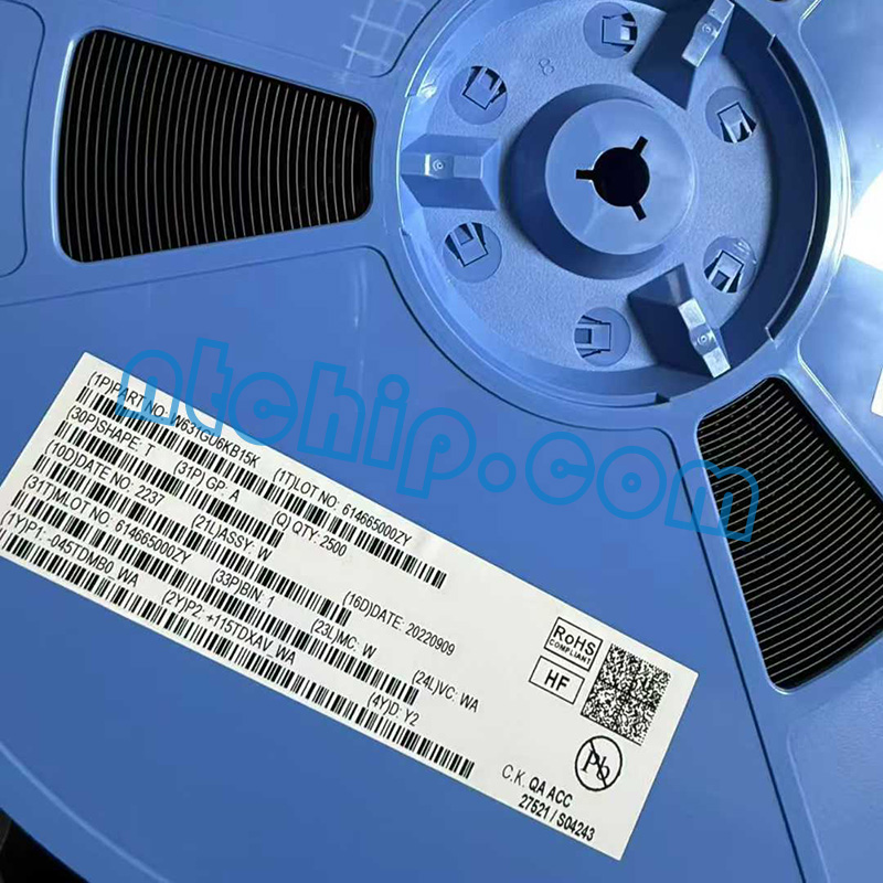 Winbond Electronics Corporation W631GU6KB15K original reel label