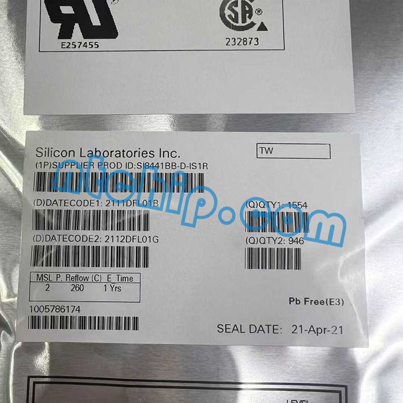 Silicon Labs SI8441BB-D-IS1R Package Original Label Silicon Labs SI8441BB-D-IS1R Package Original Label