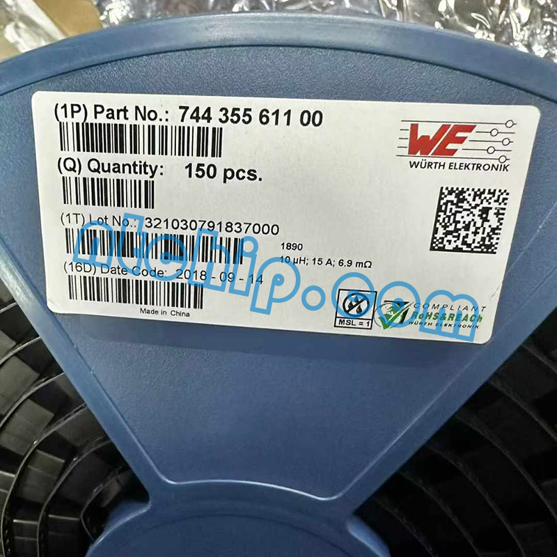 Wurth Electronics 74435561100 Reel Original Label Wurth Electronics 74435561100 Reel Original Label