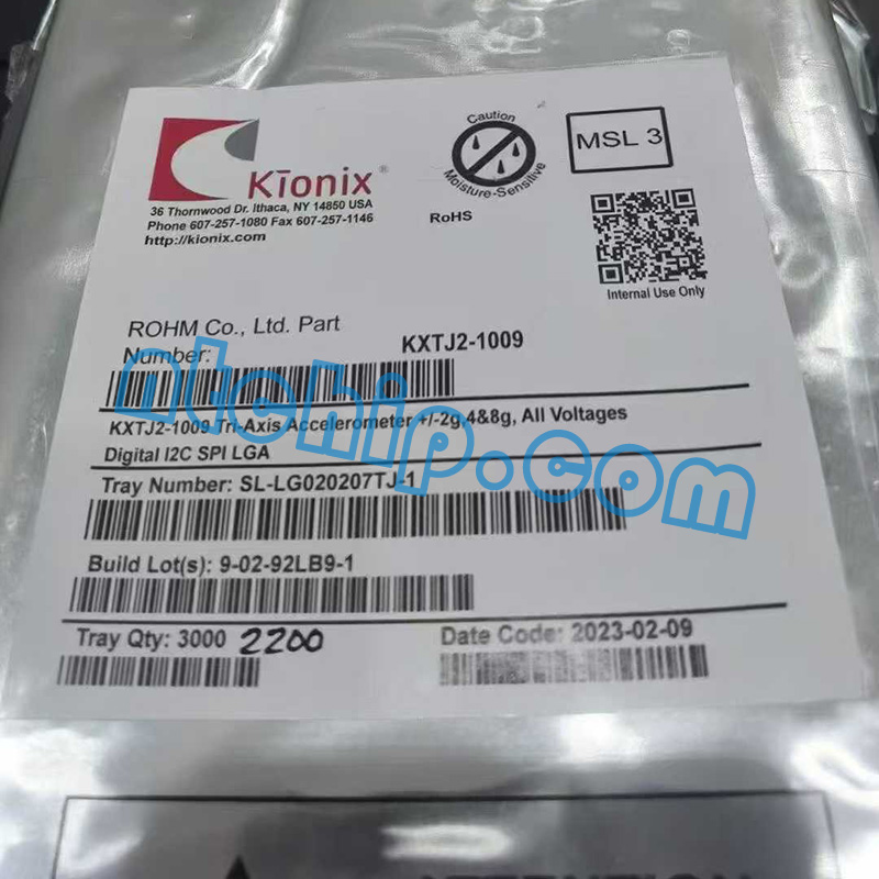 Kionix KXTJ2-1009 package label Kionix KXTJ2-1009 package label