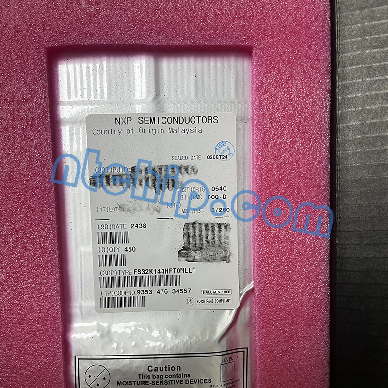 NXP Semiconductors FS32K144HFT0MLLT package label NXP Semiconductors FS32K144HFT0MLLT package label