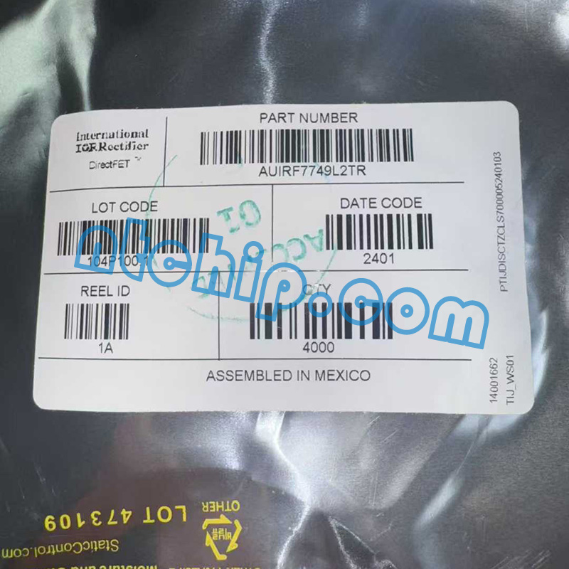 Infineon Technologies AUIRF7749L2TR original package label