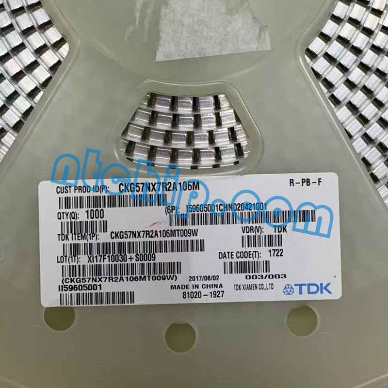 TDK Corporation CKG57NX7R2A106MT009W original reel label