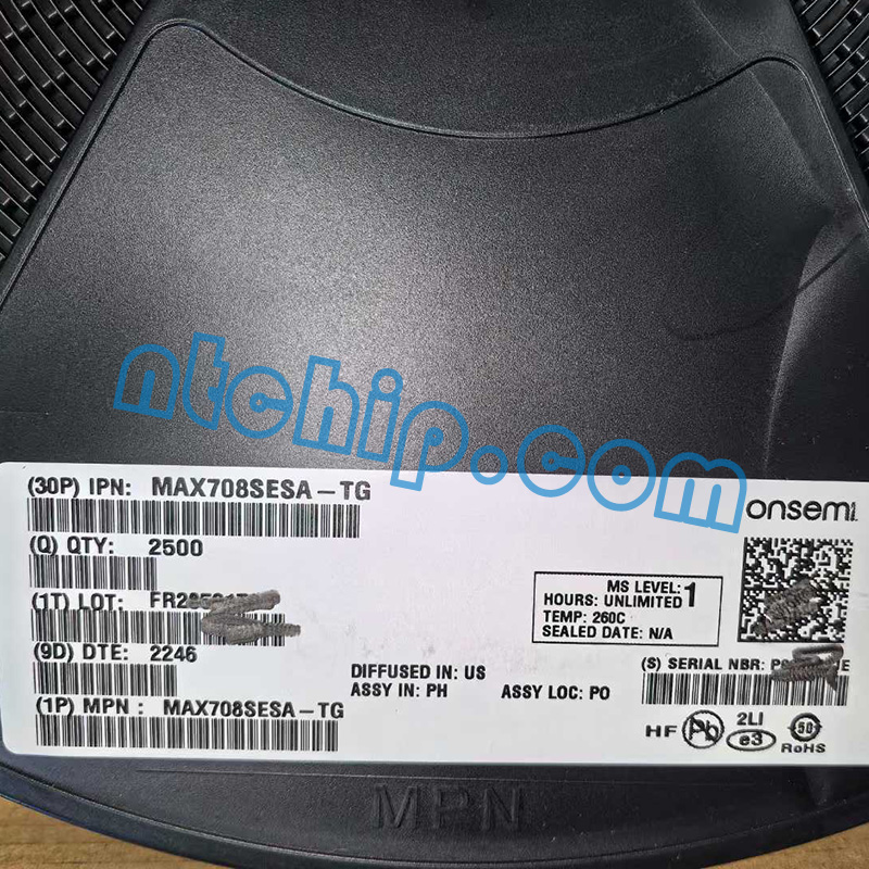 onsemi MAX708SESA-TG original reel label
