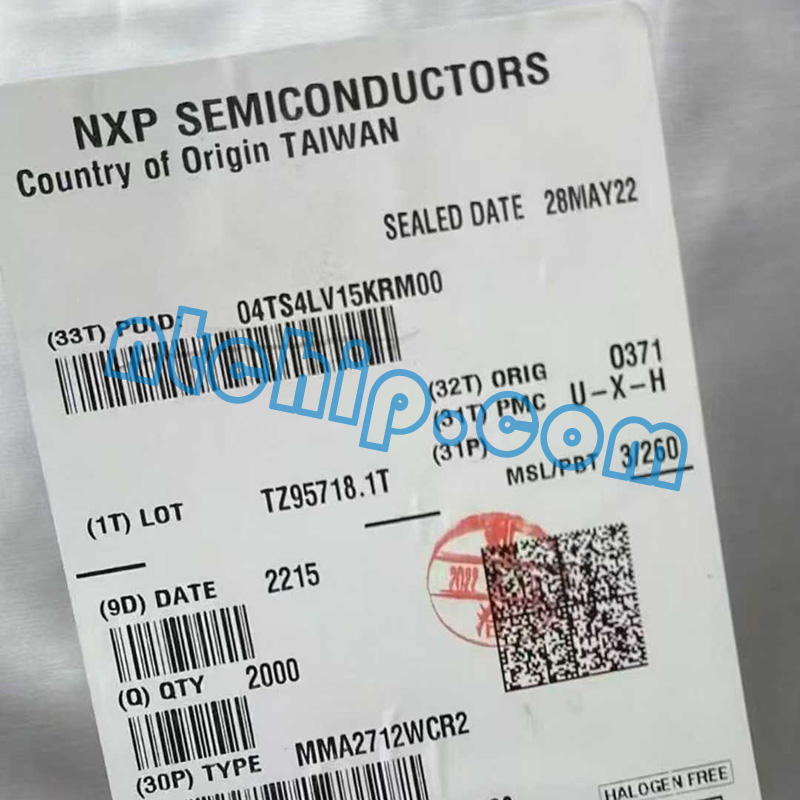 NXP Semiconductors MMA2712WCR2 original package label