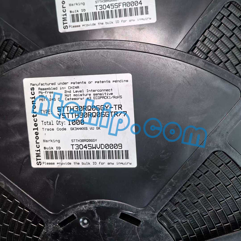 STMicroelectronics STTH30RQ06GY-TR original reel label