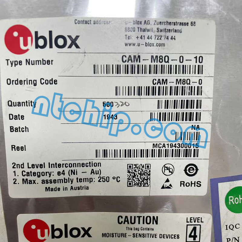 U-BLOX CAM-M8Q-0-10 original package label