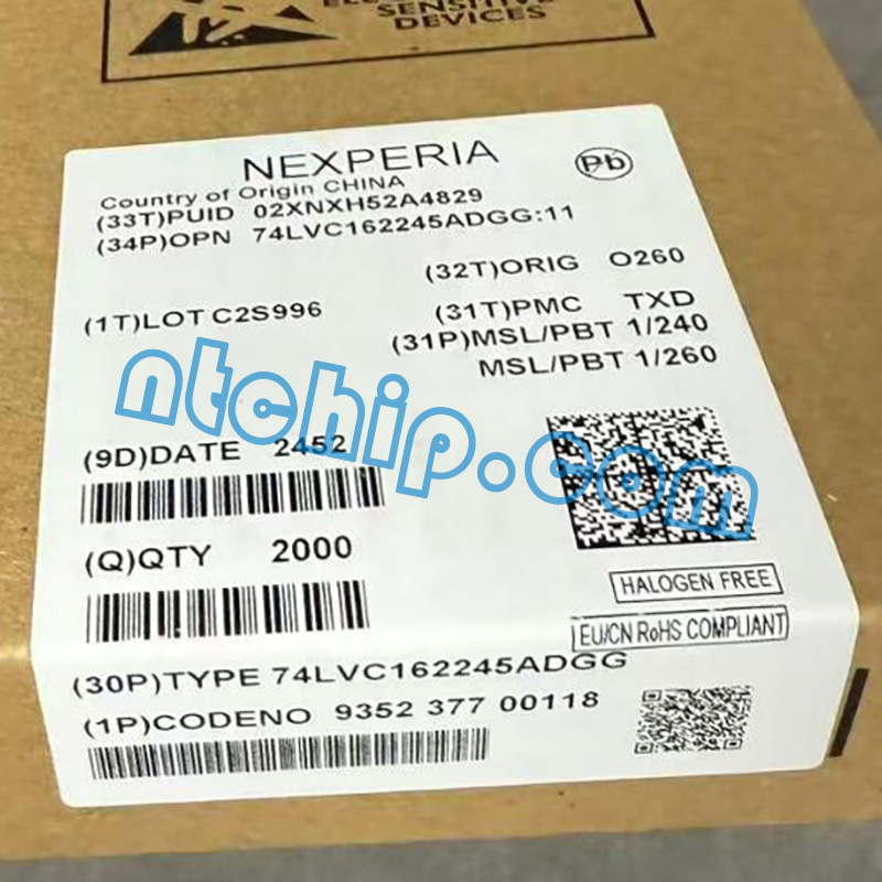 Nexperia 74LVC162245ADGG:11 original package label