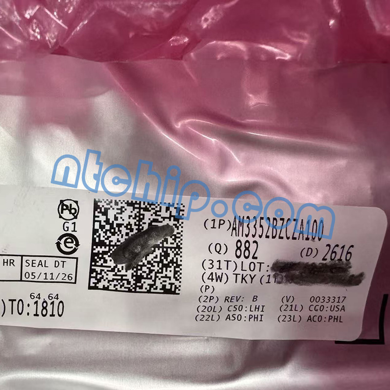 Texas Instruments AM3352BZCZA100 original package label