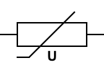 Varistor or Voltage dependent resistor resistor IEC international symbol Varistor or Voltage dependent resistor resistor IEC international symbol