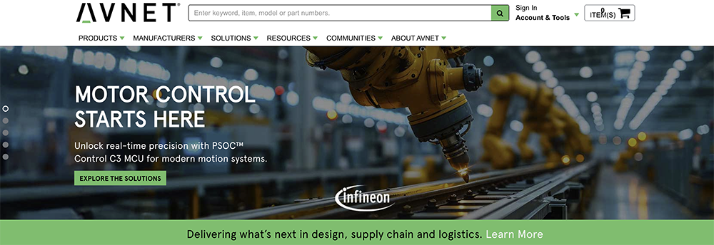 Avnet Electronics Website